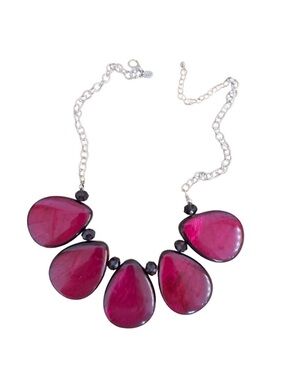 STATEMENT NECKLACE ~ Elegant Purple Statement Piece Choker Necklace 14”